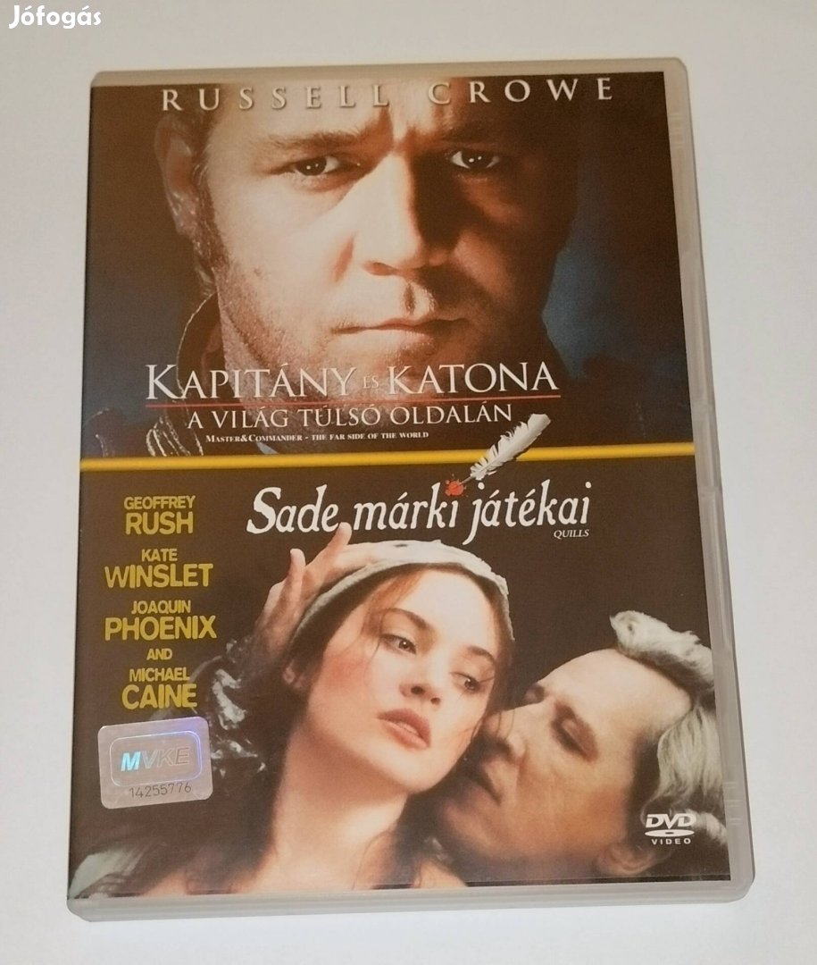 Kapitány és katona / Sade márki játékai két lemezes dvd