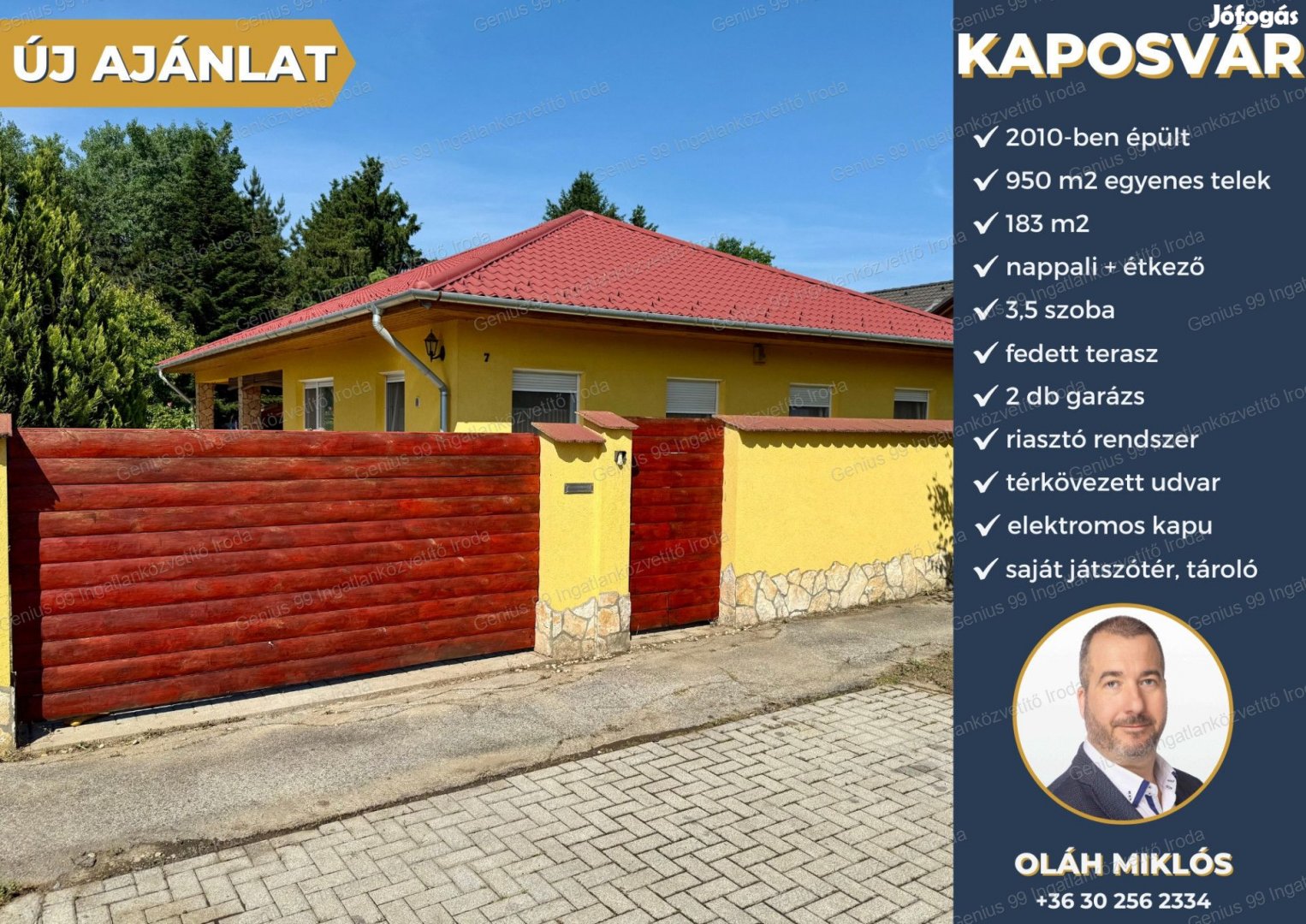 Kaposvár egyik keresett városrészében eladó egy, 2010-ben épült