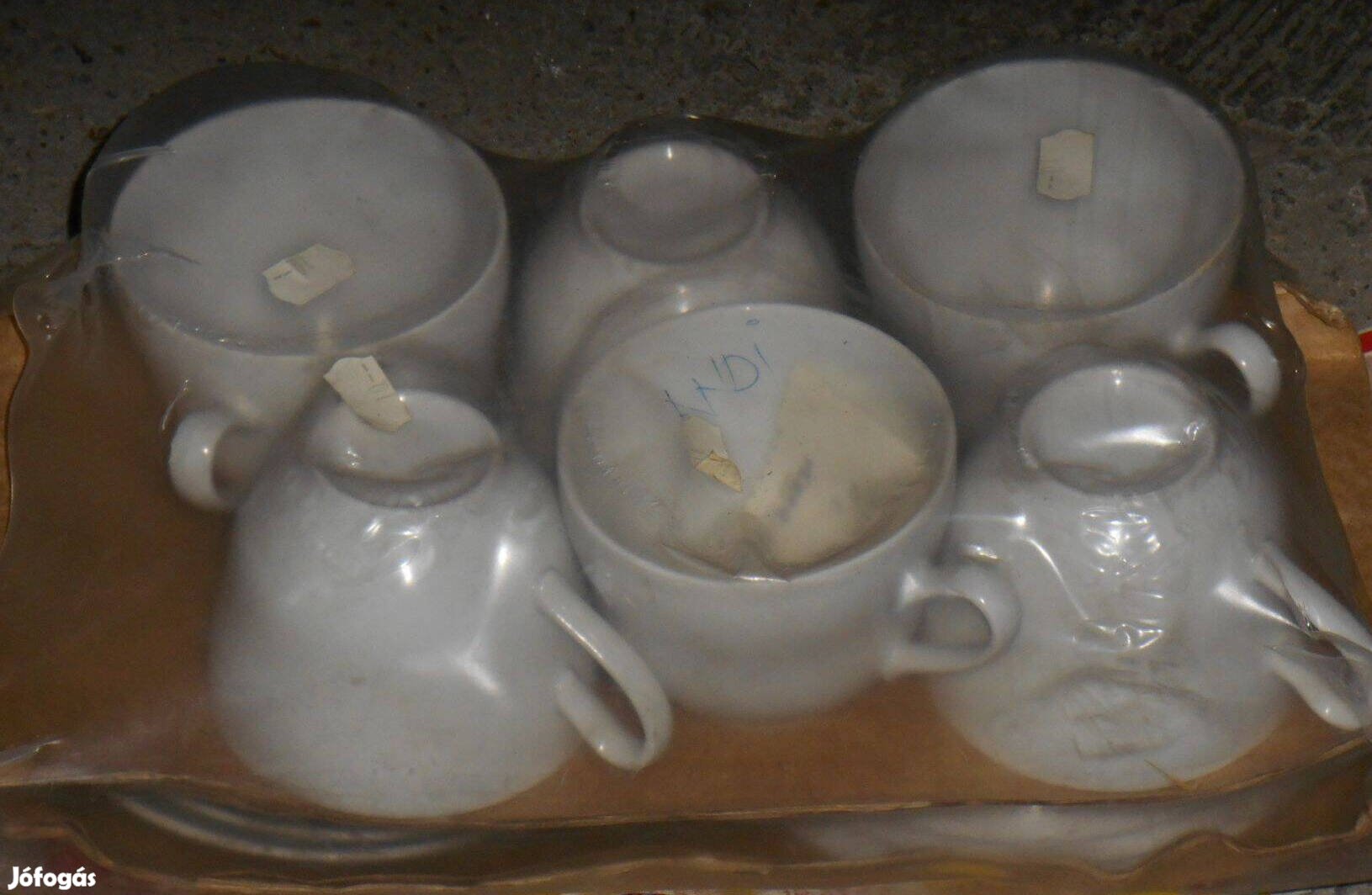 Kapuccinós, teás készlet porcelán Új