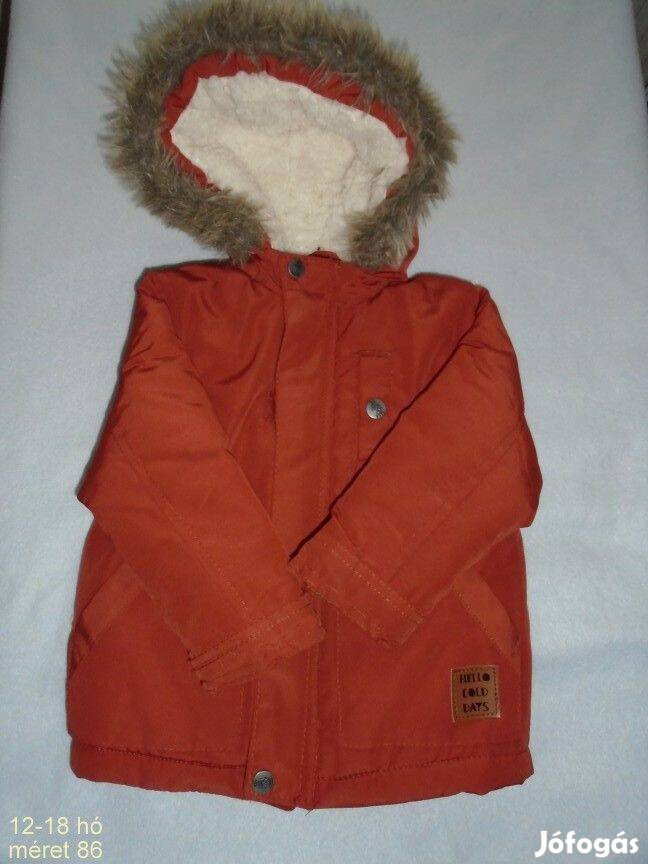 Kapucnis barna kabát 12-18 hó (méret 86)