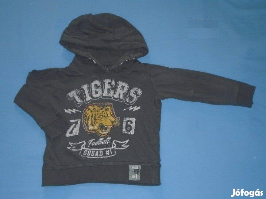 Kapucnis tigris mintás hosszú ujjú felső 12-18 hó méret 86