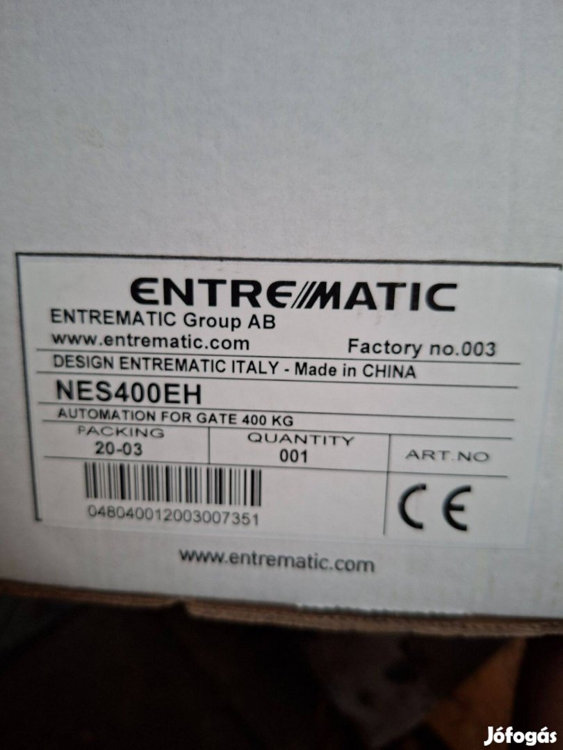 Kapunyitó motor Ditec Neos 400 2 db alkatrésznek