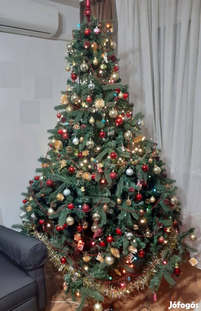 Karácsonyfa - műfenyő 220 cm magas - eladó!