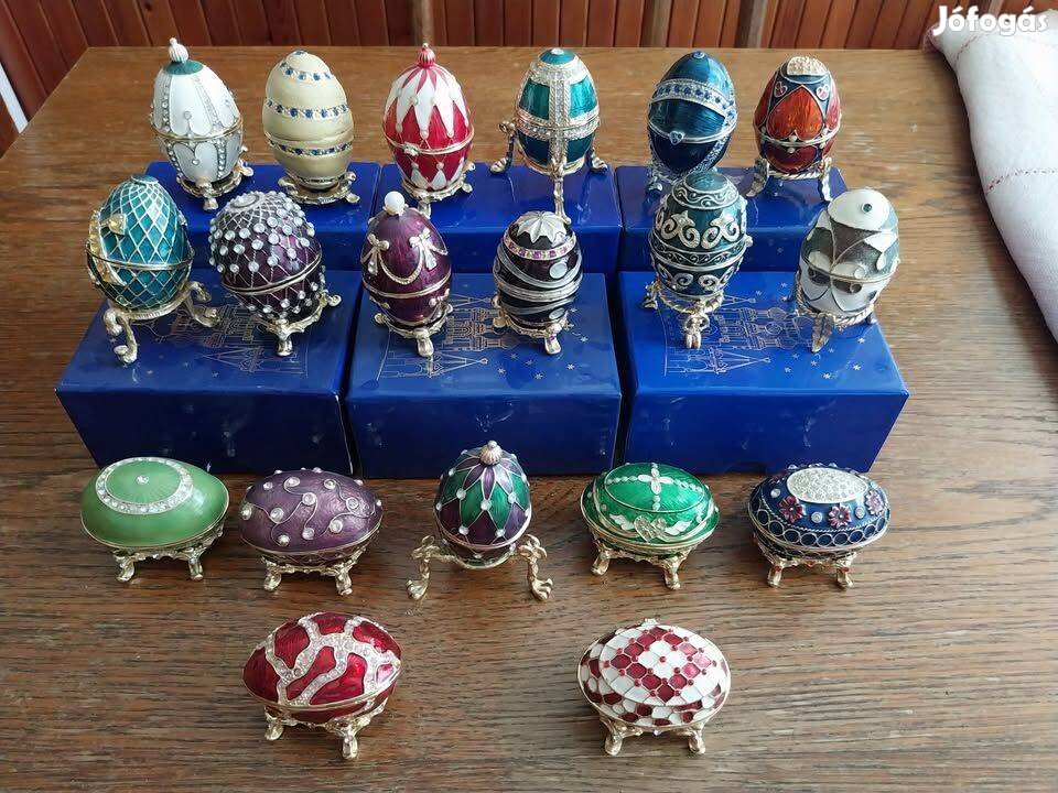 Karácsonyi ajándéknak kíváló: Fabergé ihlette ékszertartó tojások