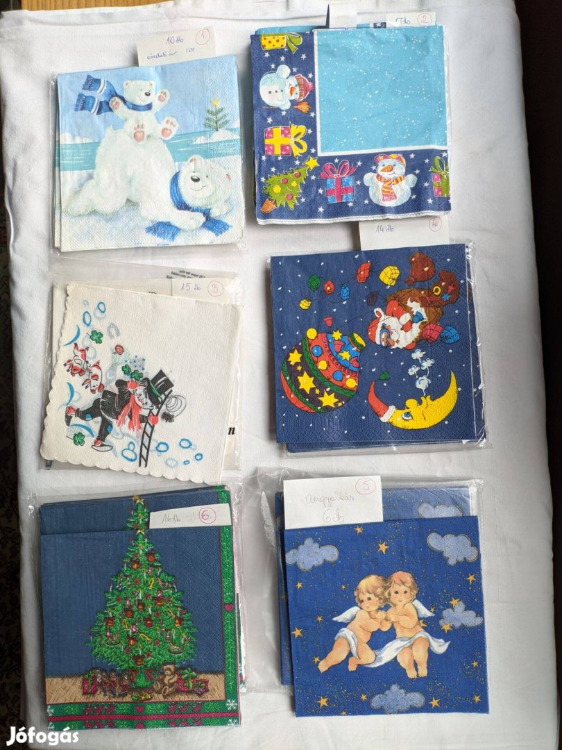 Karácsonyi és tengerpart szalvéta gyűjtemény