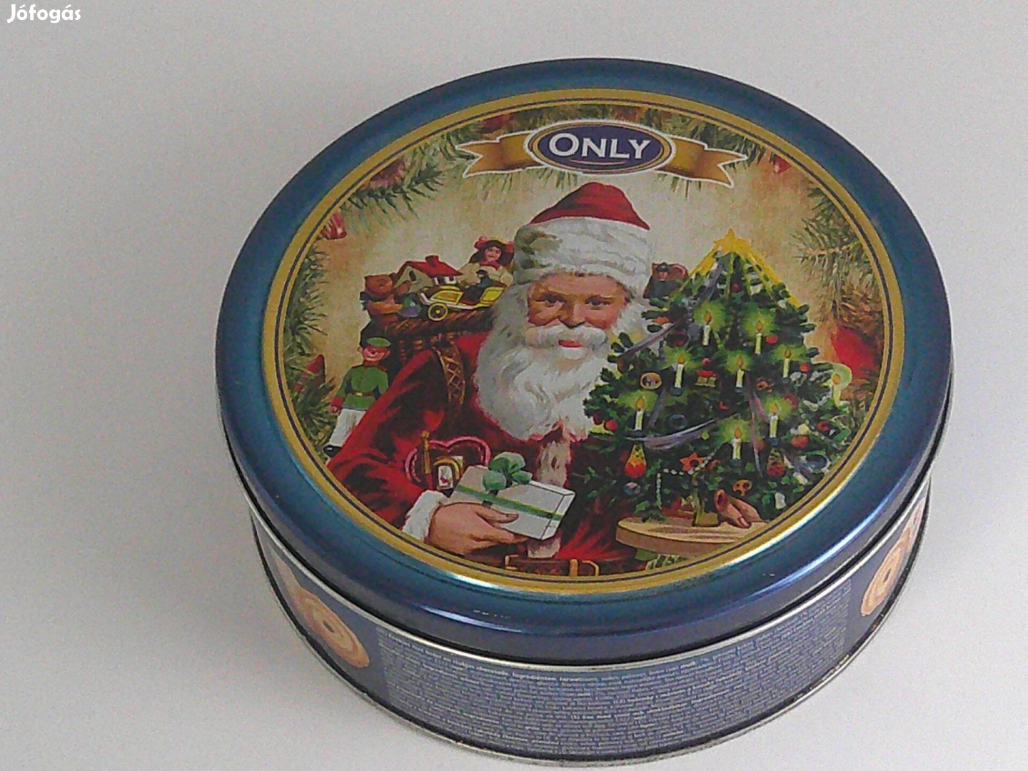 Karácsonyi fém süteményes doboz