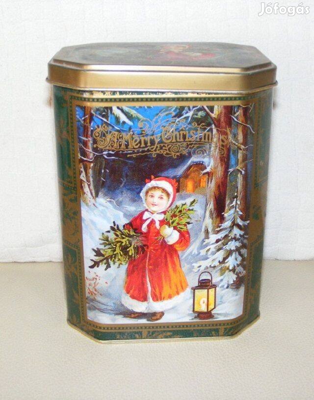 Karácsonyi fémdoboz, díszdoboz