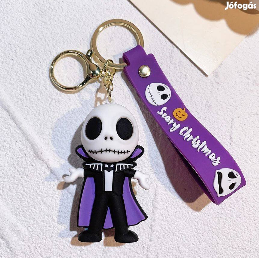 Karácsonyi lidércnyomás kulcstartó Jack Skellington Új The Nightmare B