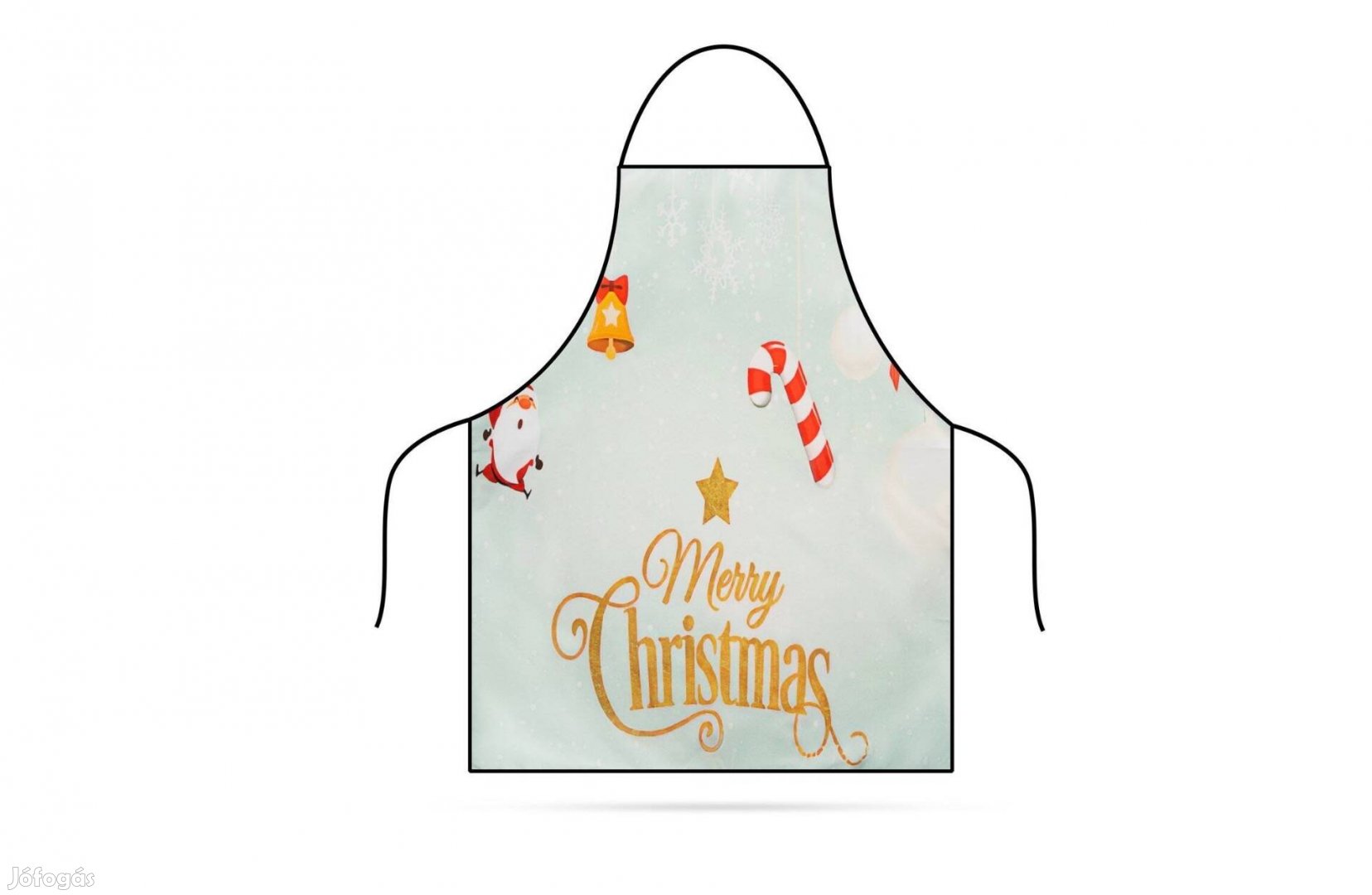 Karácsonyi mintás Hátul megkötős kötény - gyerek méret - 71