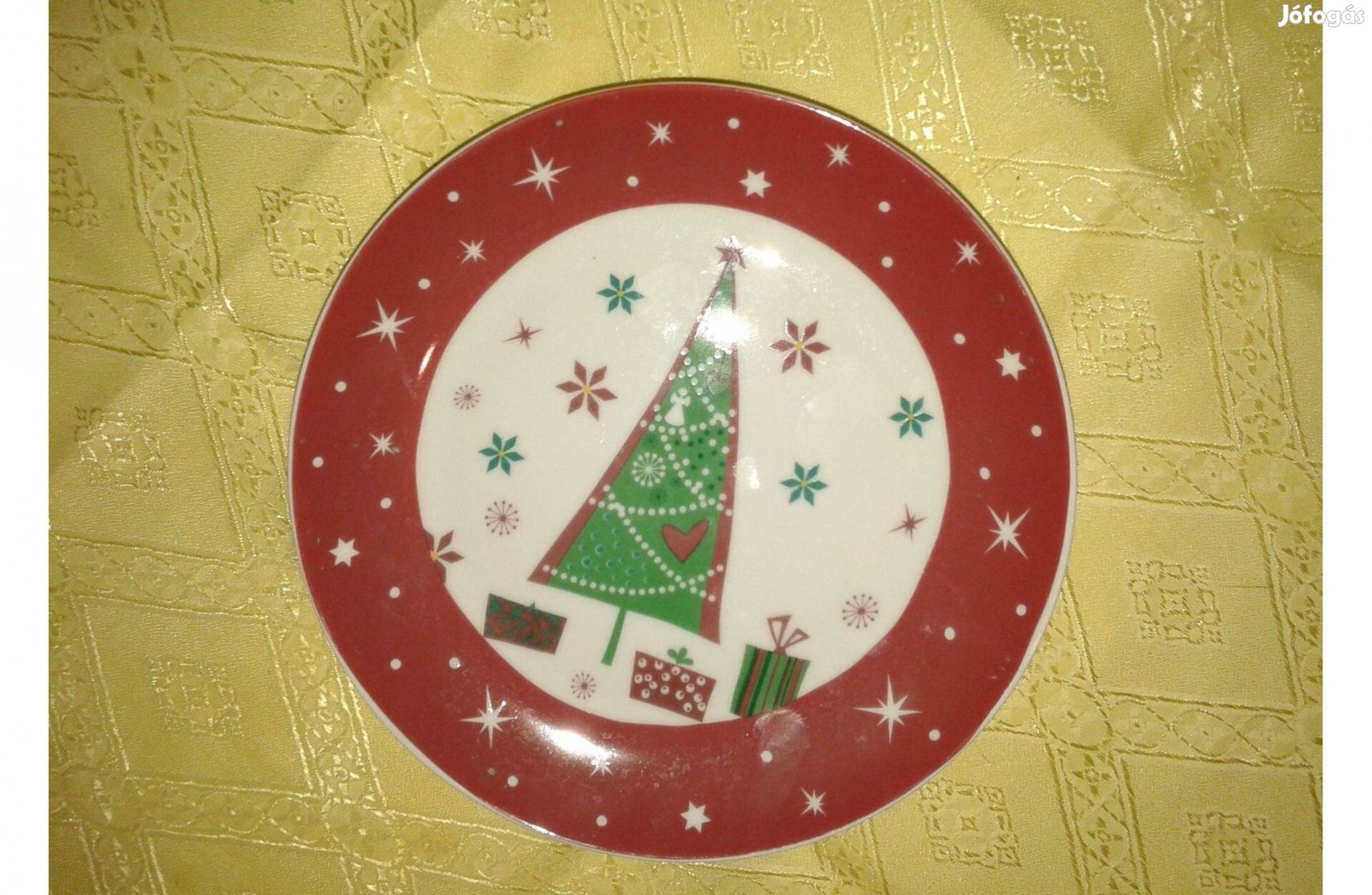 Karácsonyi porcelán tányér kb. 20 cm-es szinte ingyen 1 500 Ft