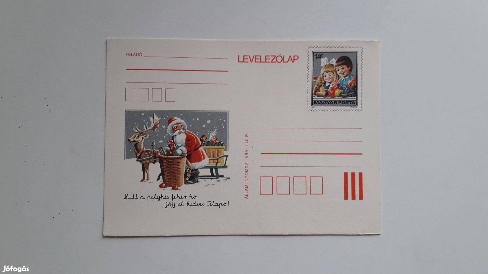 Karácsonyi postatiszta levelezőlap
