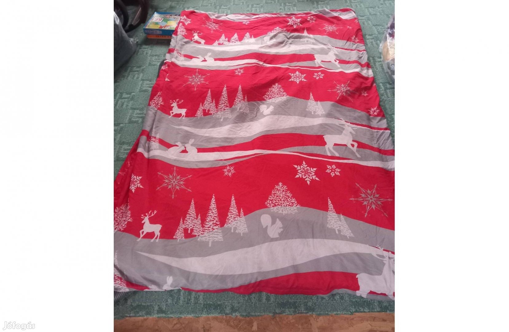 Karácsonyi szaténszerű ágynemű huzat 2 oldalú - Új