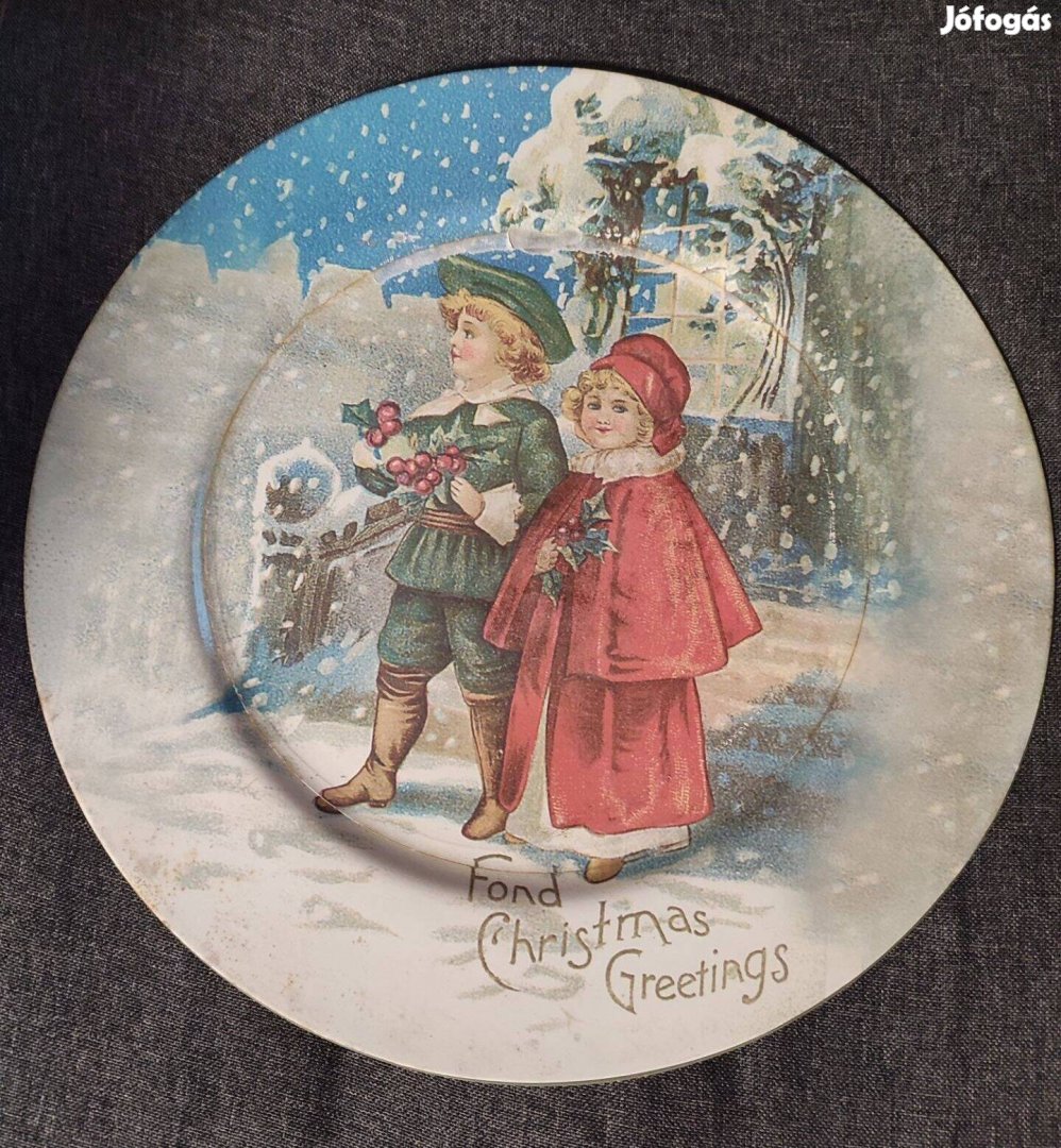 Karácsonyi tál, tányér 33 cm