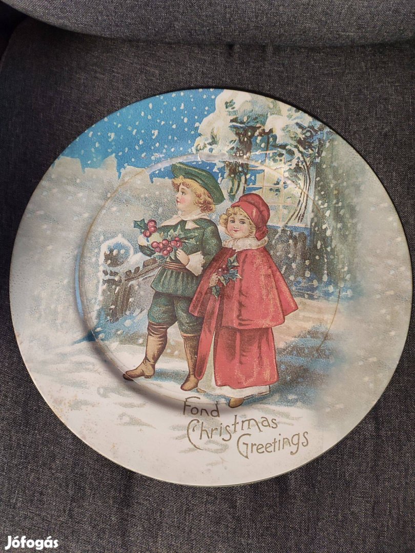 Karácsonyi tál, tányér 33 cm