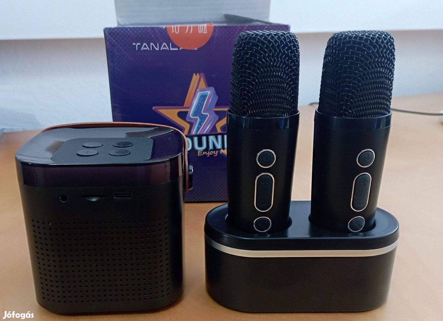 Karaoke hangszóró vezetéknélküli mikrofonokkal