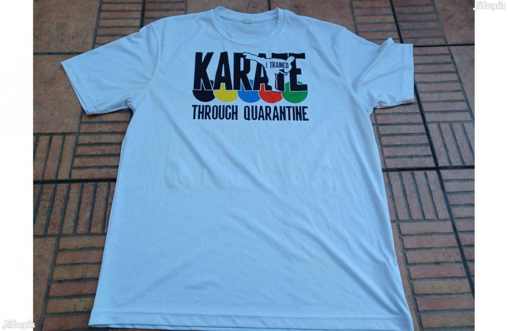 Karate feliratos póló sport mez XL