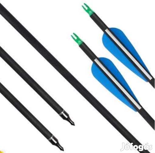 Karbon NyílVessző 3-os Tollal 80cm Íj és Csúzlihoz 4762