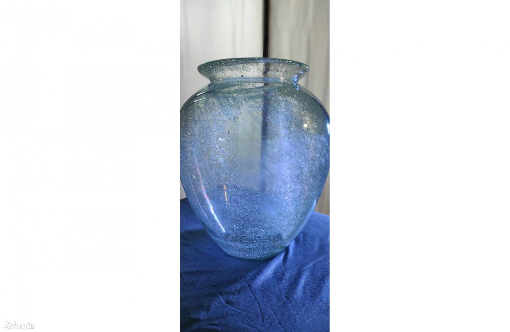 Karcagi fátyolüveg váza, nagy méretű
