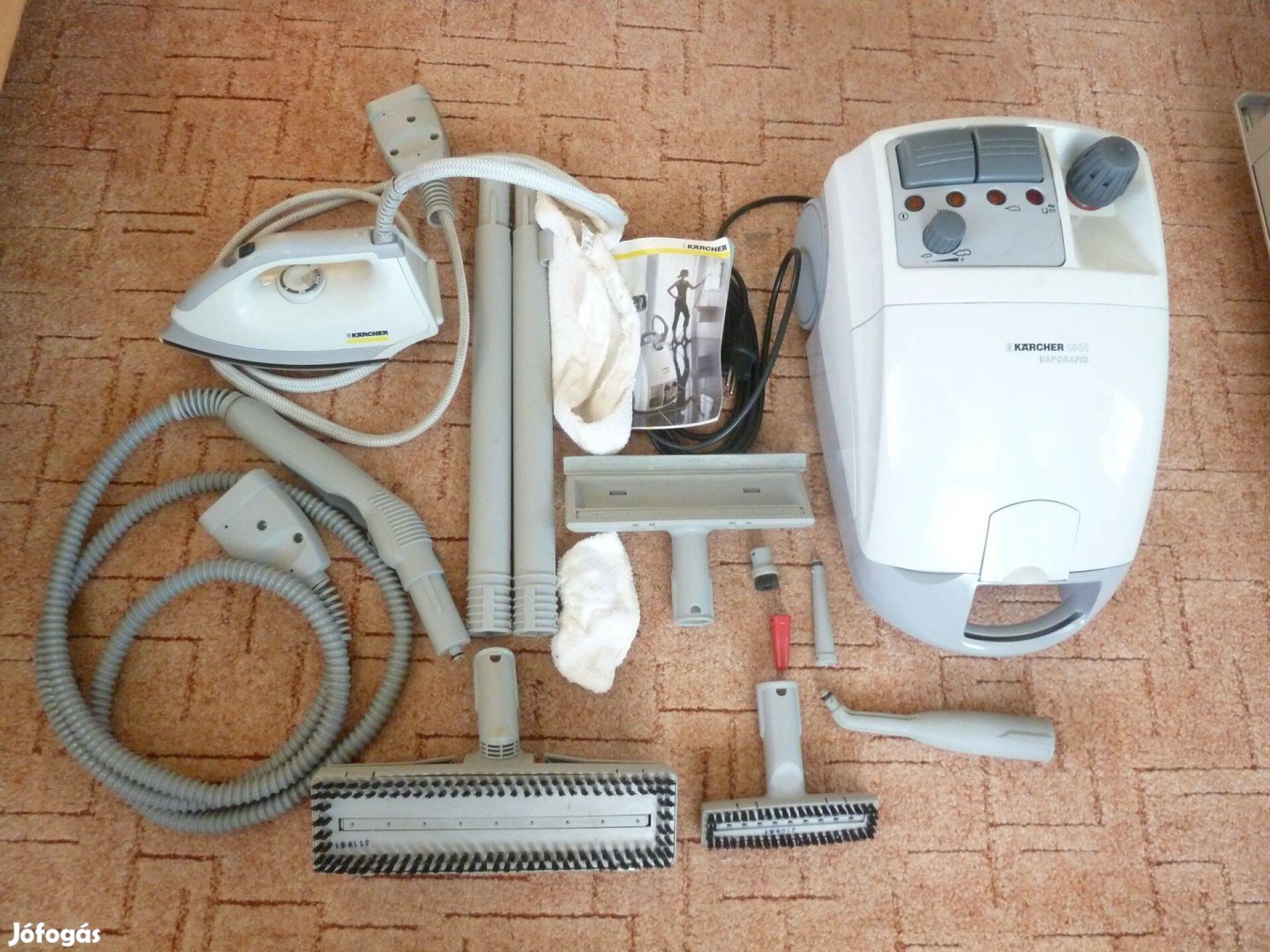 Karcher 1501 gőztisztító vasaló( saválló kazános),rengeteg tartozékkal