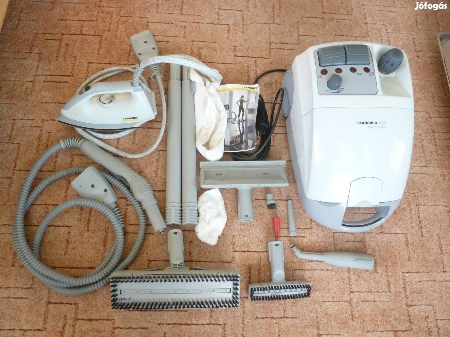 Karcher 1501 gőztisztító vasaló( saválló kazános),rengeteg tartozékkal