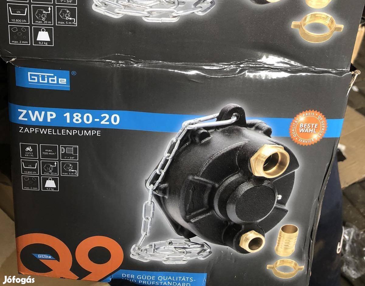 Kardános szivattyú 10800 l/h  Güde Zwp 180-20 PTO