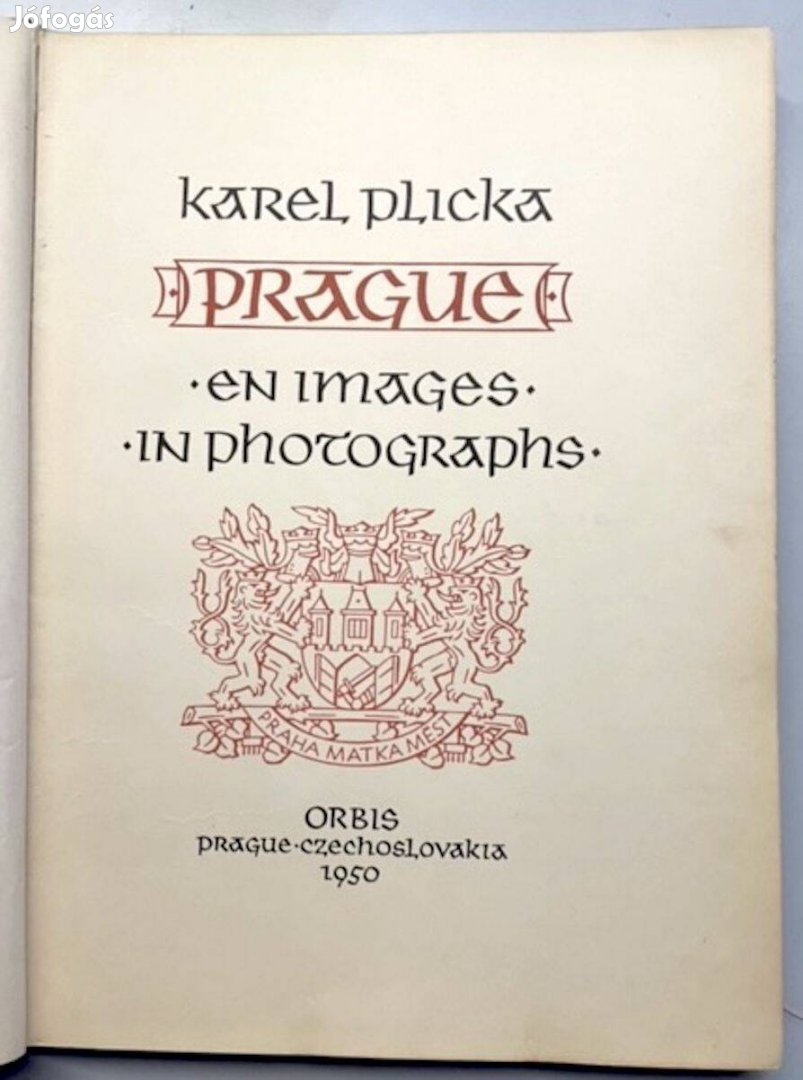 Karel Plicka: Prague, 1950 Orbis, 4 nyelvű