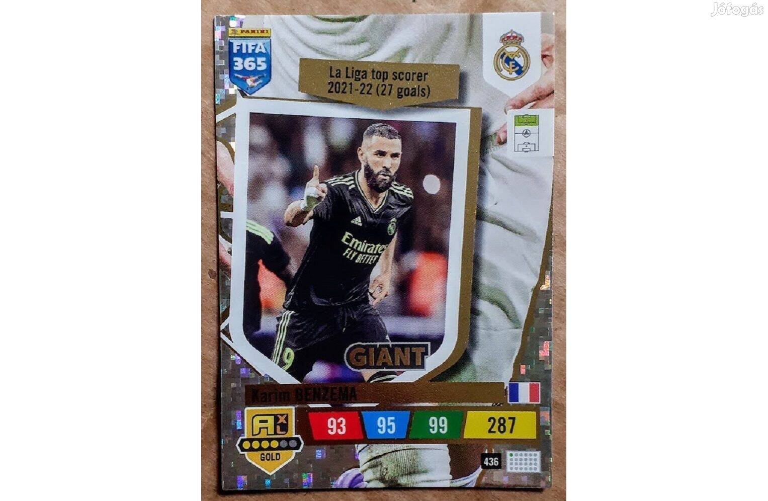 Karim Benzema Real Madrid Gold Giant (436) focis kártya FIFA 2023