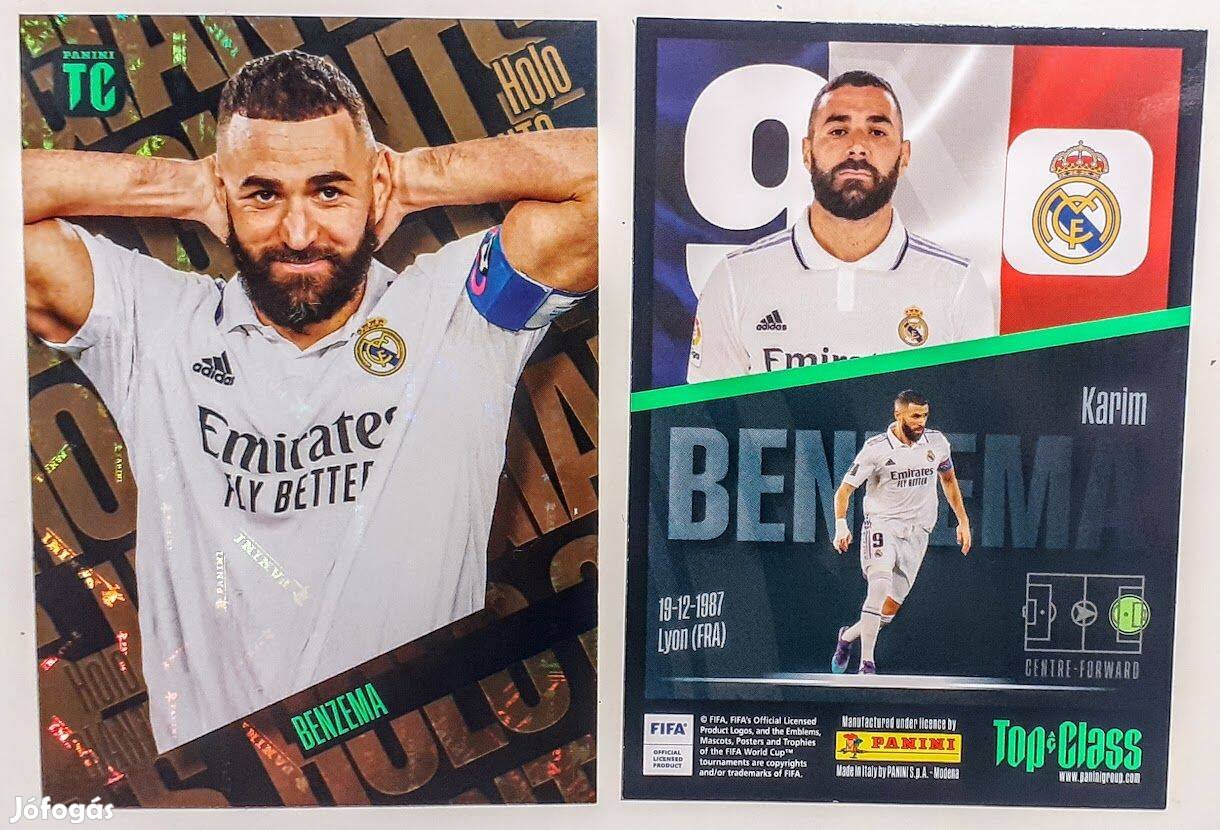 Karim Benzema Real Madrid Holo Giants focis kártya Top Class 2023