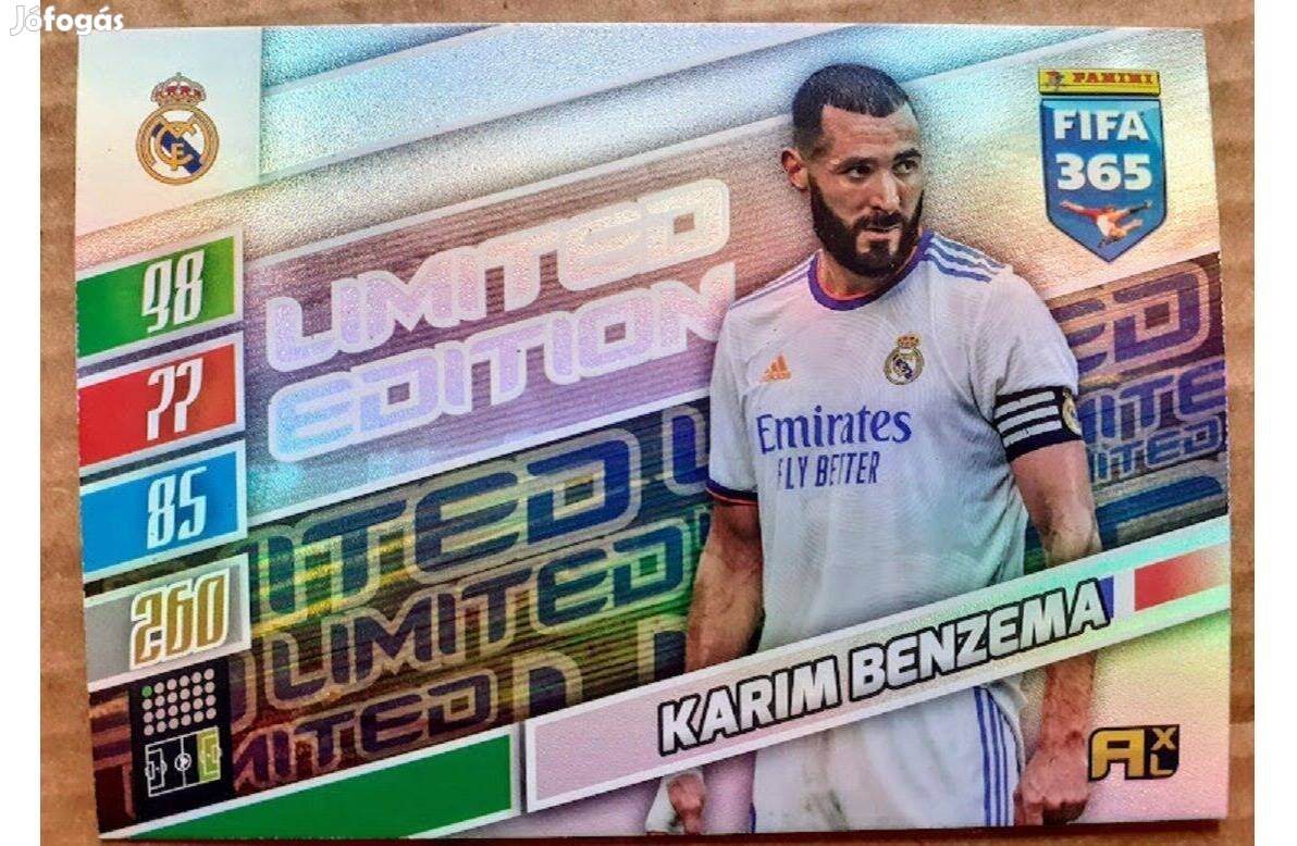 Karim Benzema Real Madrid XXL focis kártya Panini 2022 Update