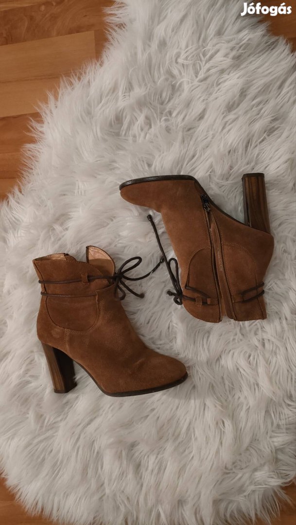 Karino velúr bőr bokacsizma 37