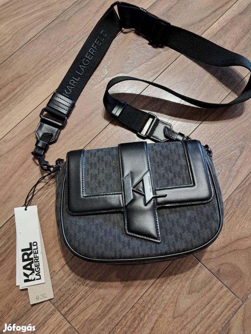 Karl Lagerfeld (Teljesen új,crossbody bőr+farmer)