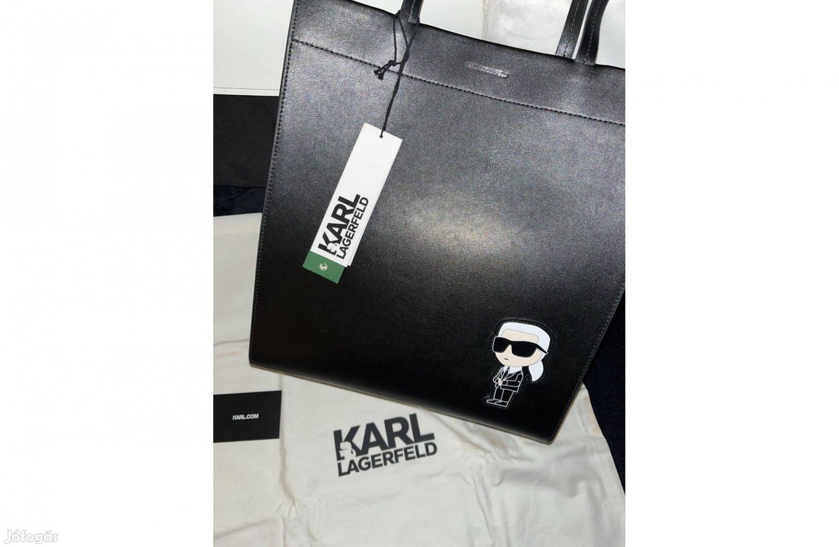 Karl Lagerfeld bőr táska shopper - új, címkés