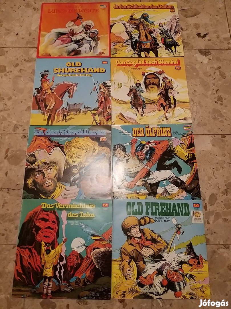 Karl May western,Német nyelvű bakelitlemez , hanglemez