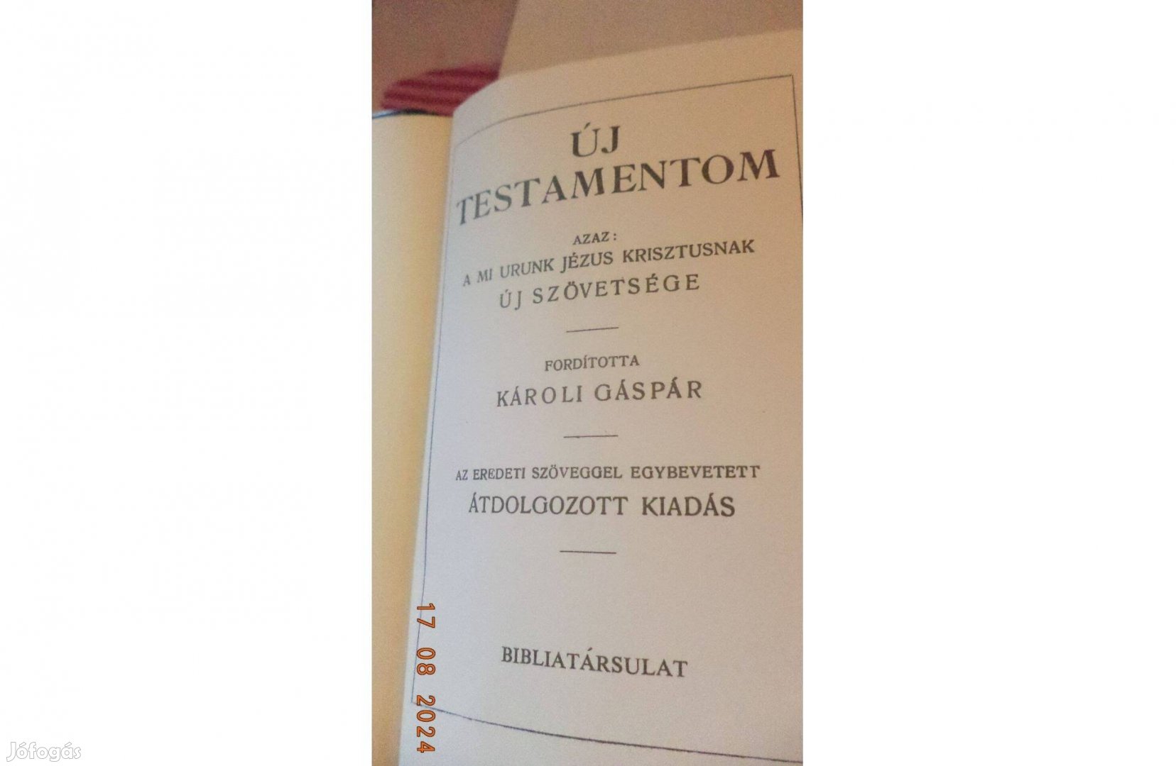 Károli Gáspár: Új Testamentom