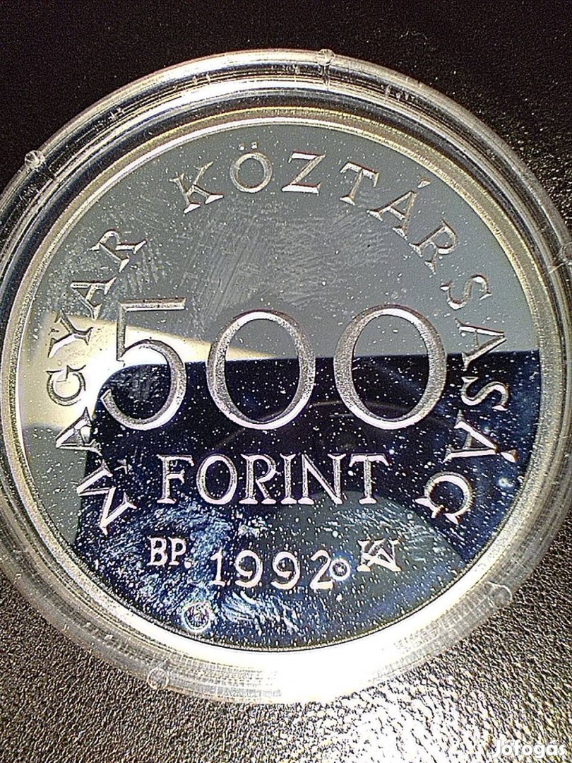 Károly Róbert ezüst 500 Ft emlékérme 1992