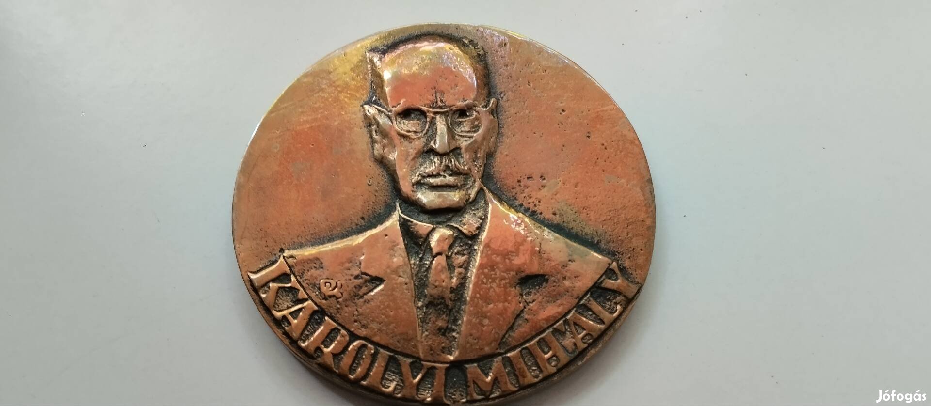 Károlyi Mihály bronz kisplasztika 