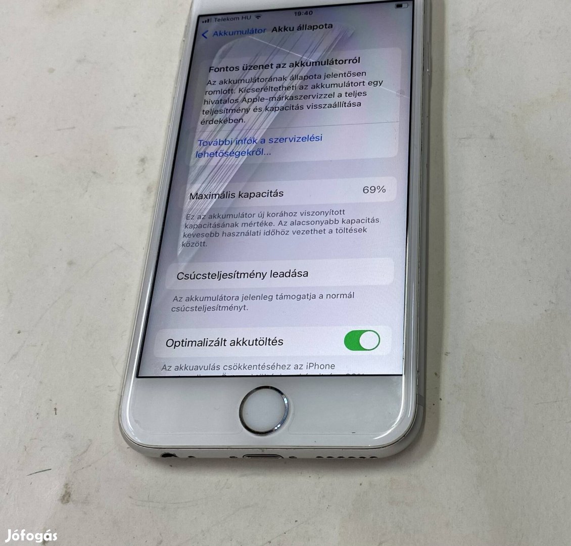 Kártyafüggetlen Iphone 6s 16GB ,69% Akksi,gyári!