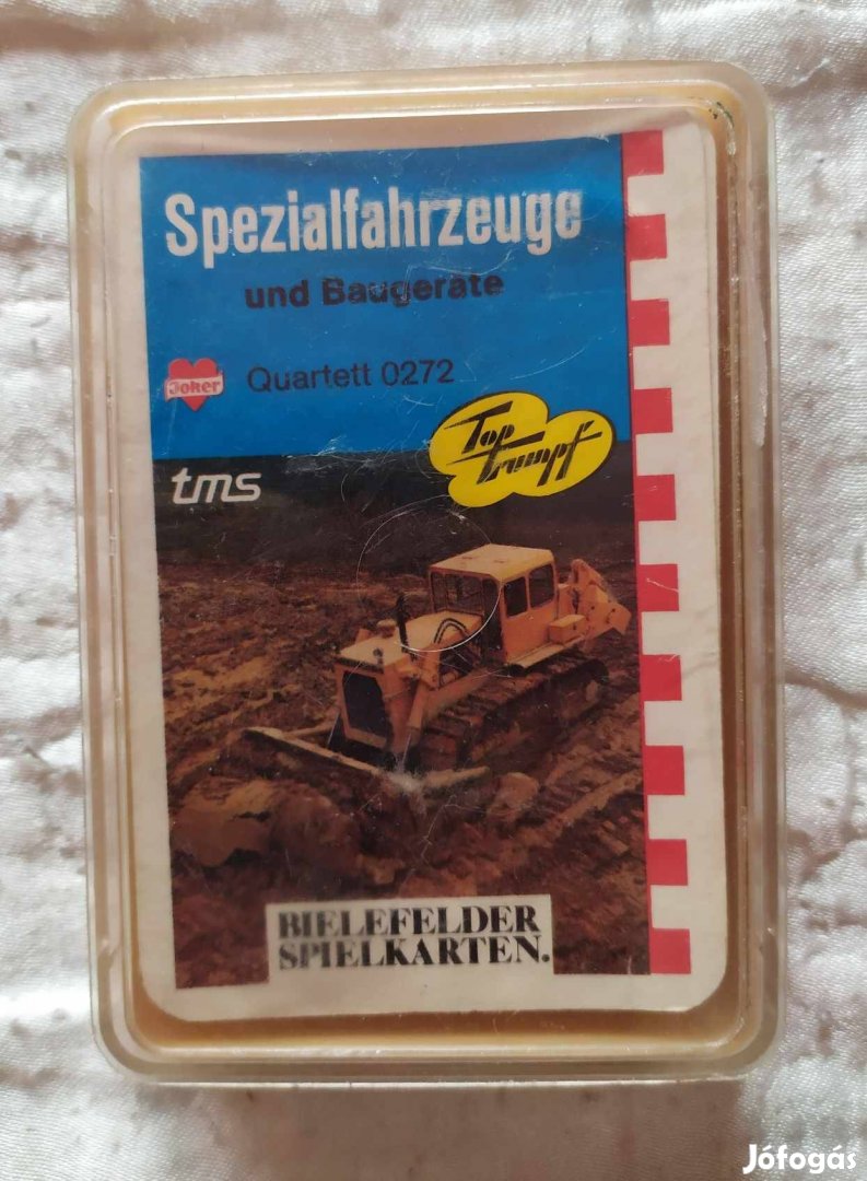 Kártyajáték kvartett (Spezial Fahrzauge munkagépek) (régi német 32 l