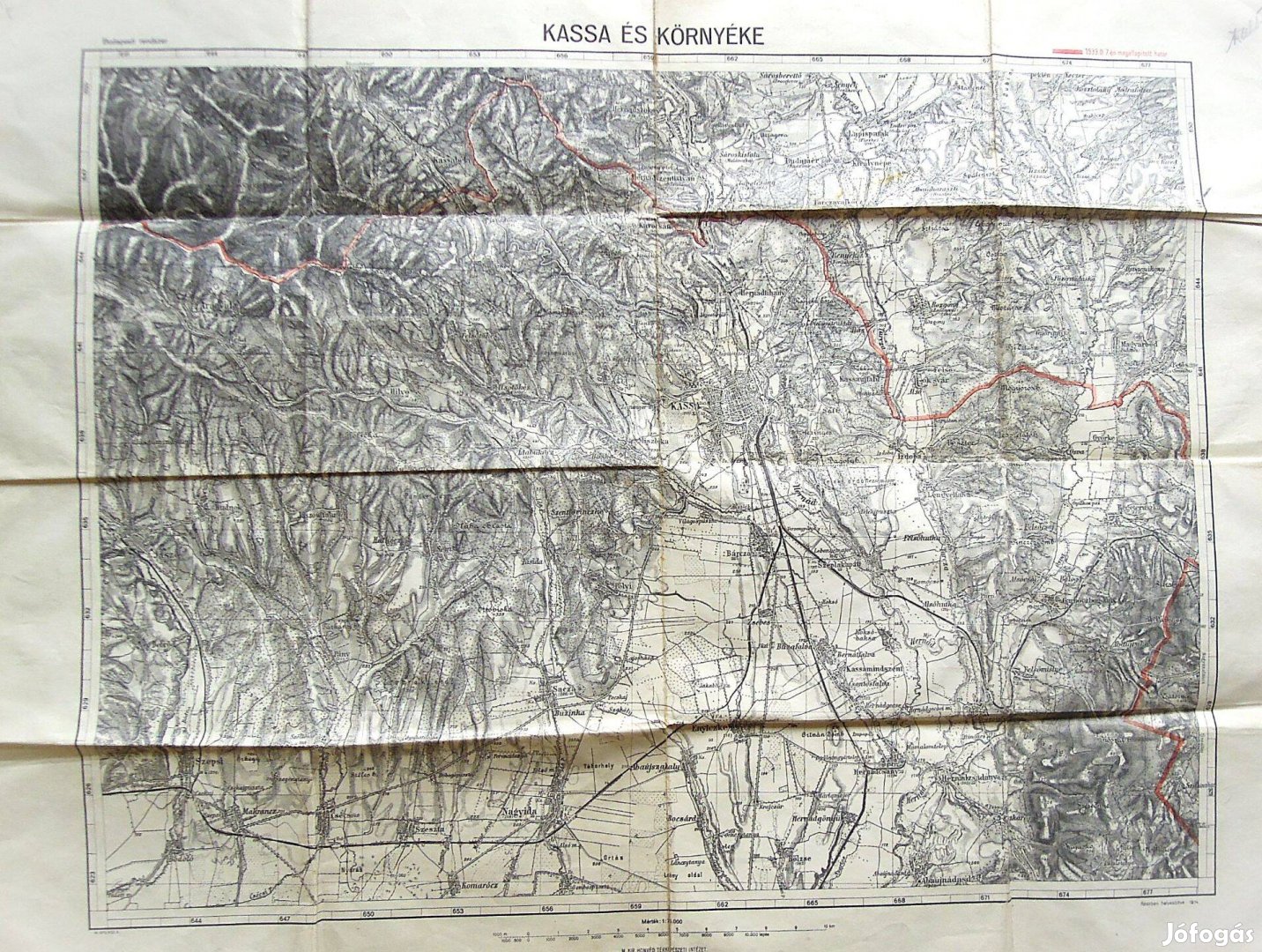 Kassa és környéke térkép 1939