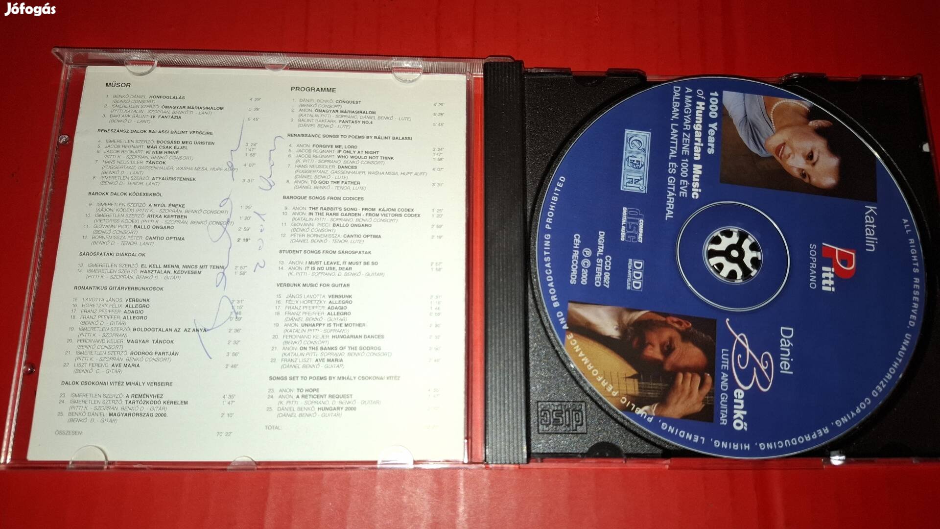 Katalin Pitti Dániel Benkő 1000 Years Cd Folk/World 