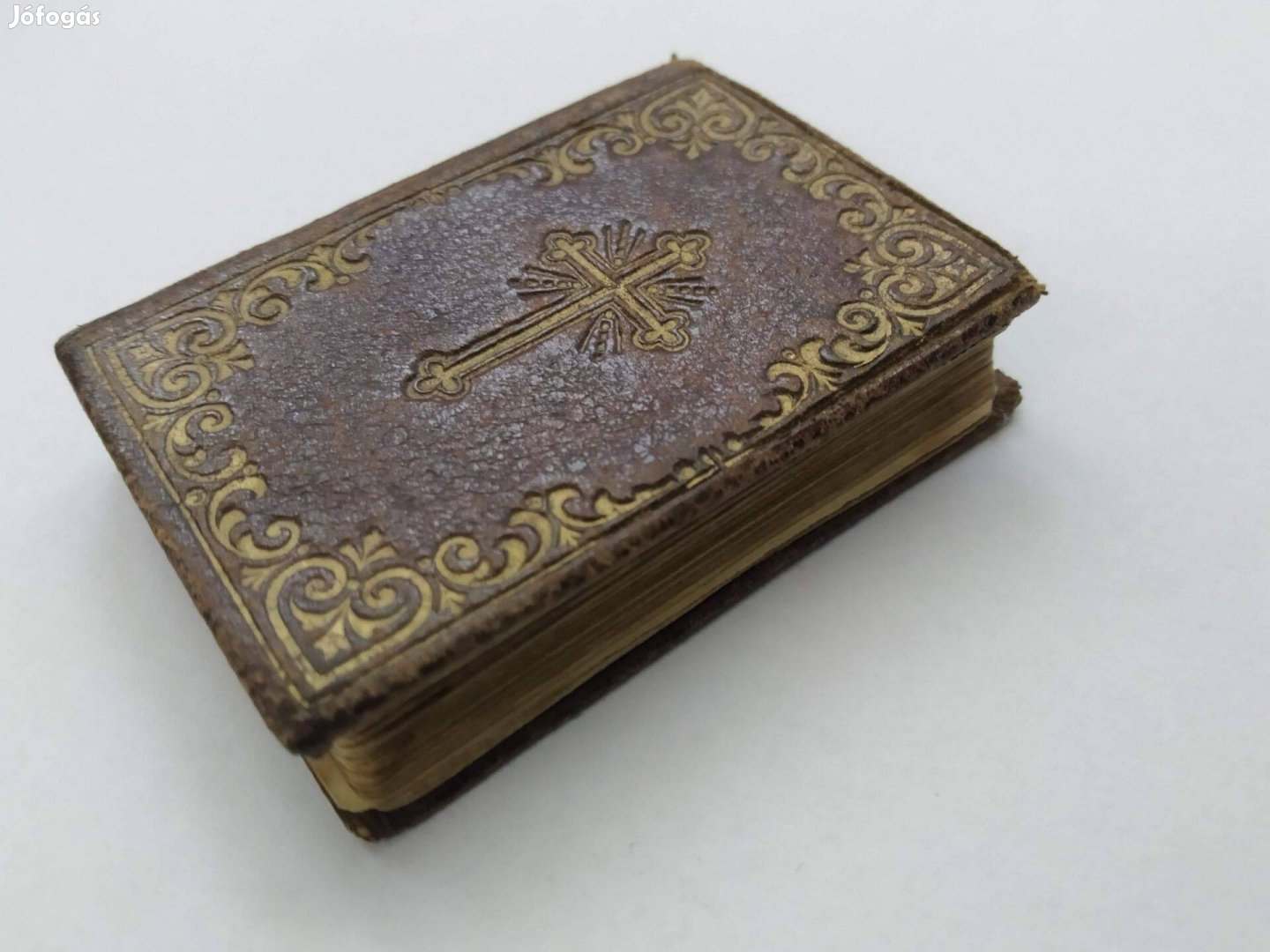 Kath. Imakönyv Minikönyv 1891 antik könyv 6 cm x 5 cm - Igaz gyöngyök