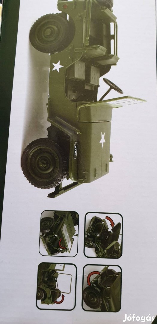 Katonai Jeep terpjáró, usa, 1:18 fém modell