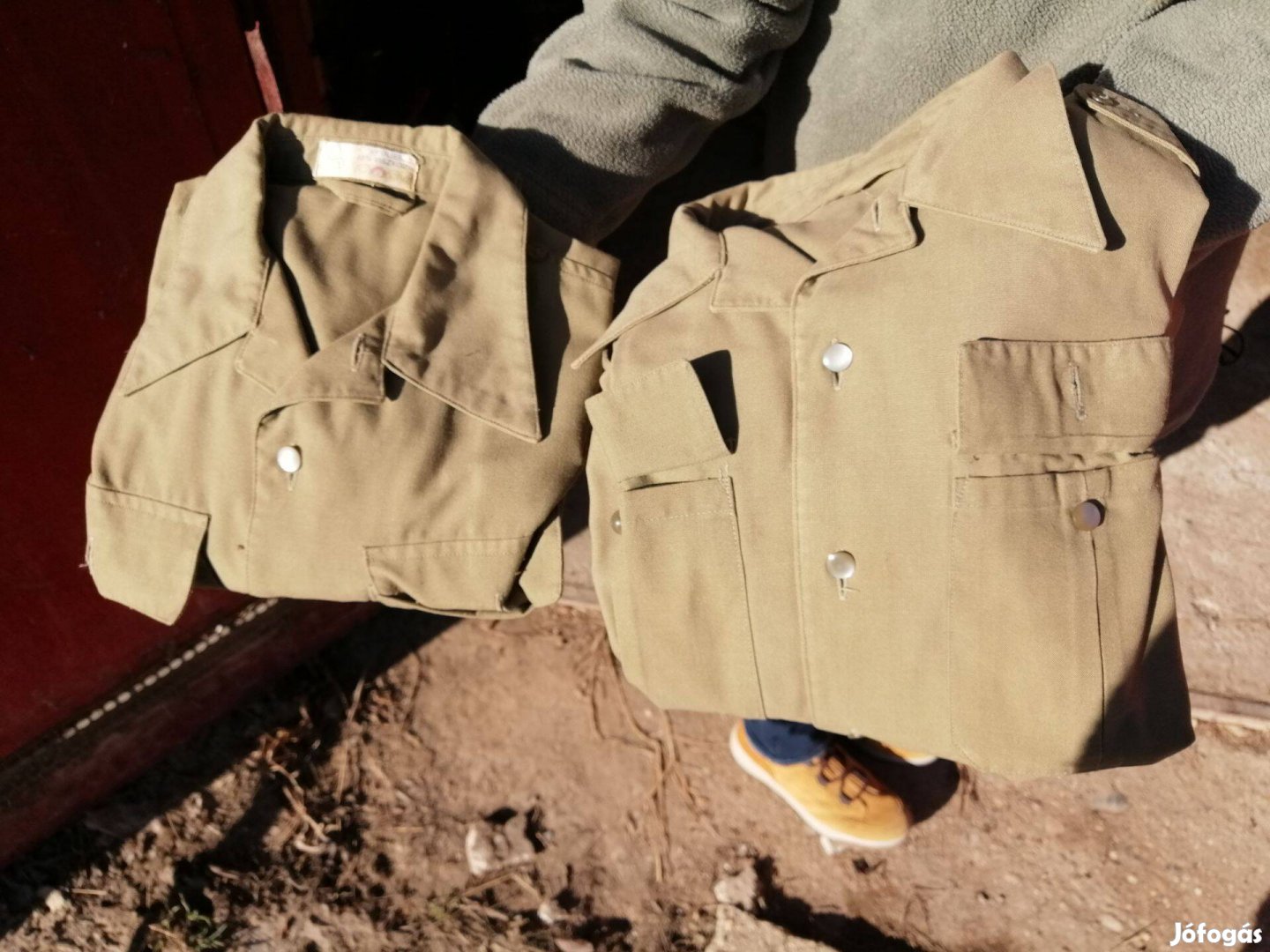 Katonai honvédségi zakó ingblúz szett vállap nélkül , szett