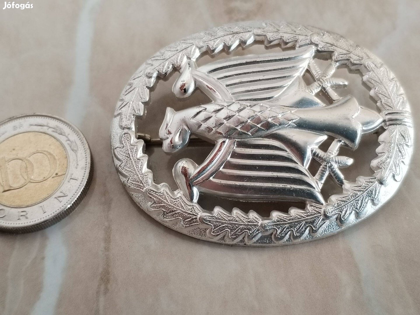 Katonai jelvény ezüstözött Német Bundeswer szép db
