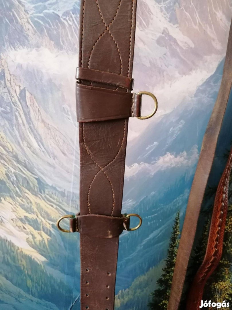 Katonatiszti térképtartós bőr öv régi