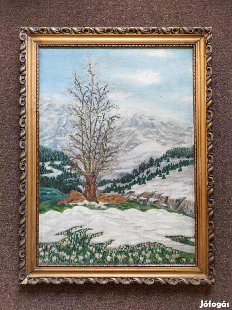 Katz 934 tájkép - olaj, karton 53 x 73 cm