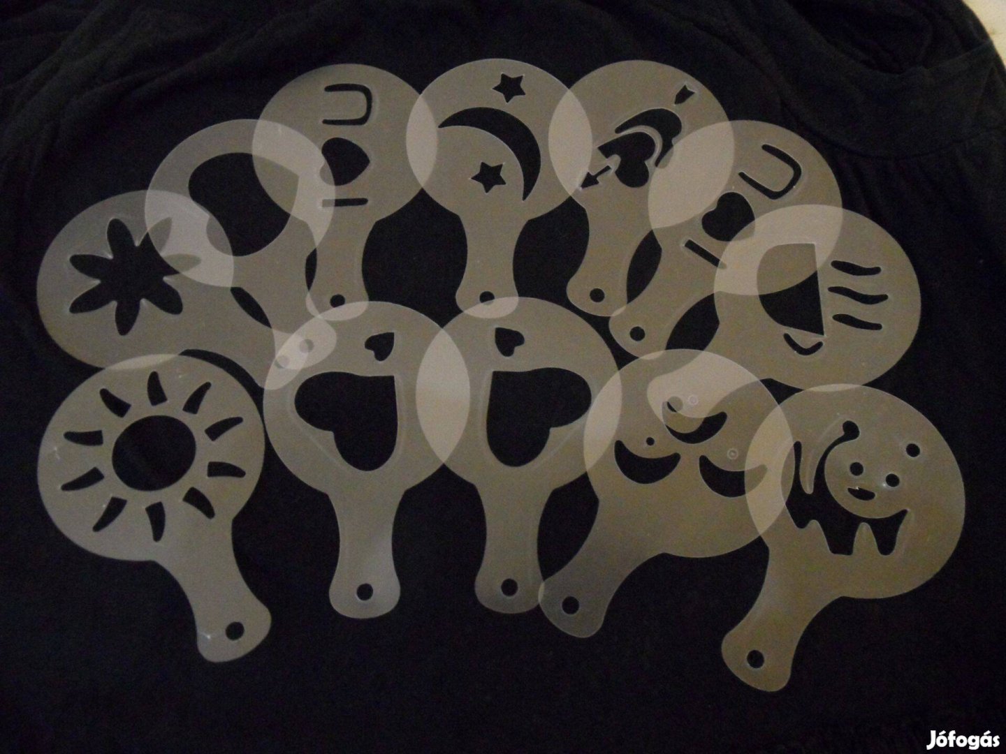 Kávé díszítő sablon 12 db.