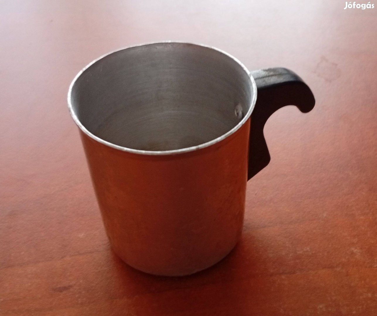 Kávé kiöntő vagy pohár alumínium, kb. 1 dl-es, retro