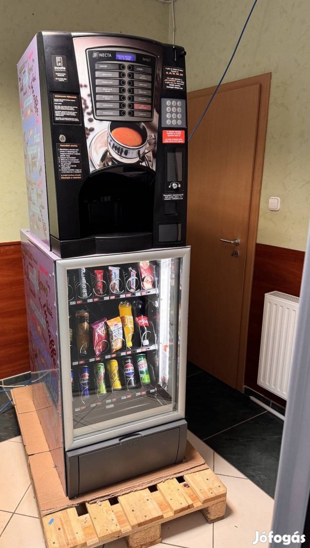 Kávéautomata, snackautomata üzemeltetésre készen eladó