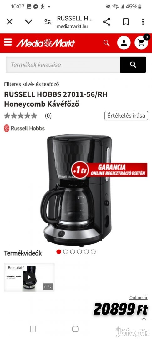 Kávéfőző Russel Hobbs